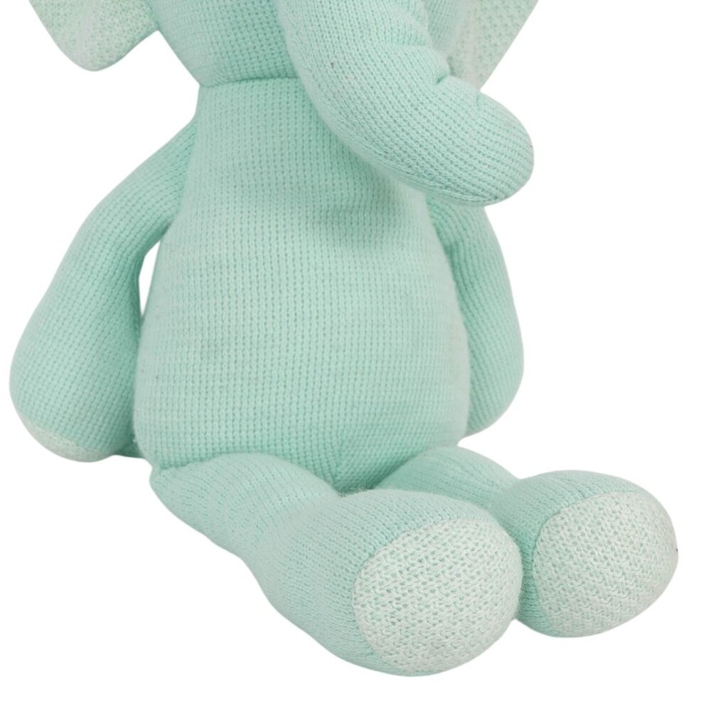 Cloud Island Knit Elephant 21" Mint Green Stuffed Animal Toy Large Floppy Ears - Picture 3 of 8
